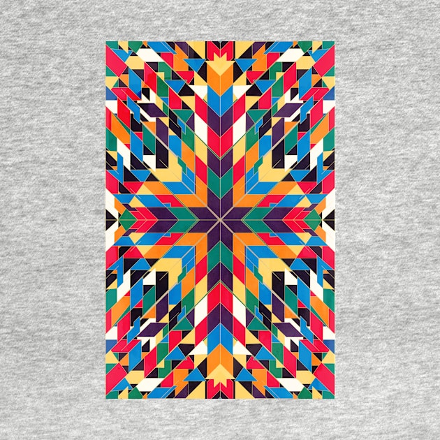 Triangles 3 abstract tribal pattern by mikath